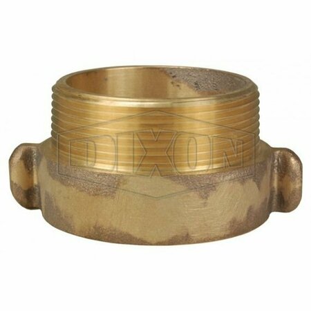 DIXON Rocker Lug Hydrant Adapter, 2 x 2-1/2 in Nominal, Female NH NST x Male NH NST End Style, Brass, Dome RHA2025F